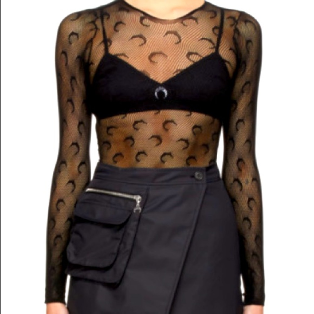 Marine Serre lace top